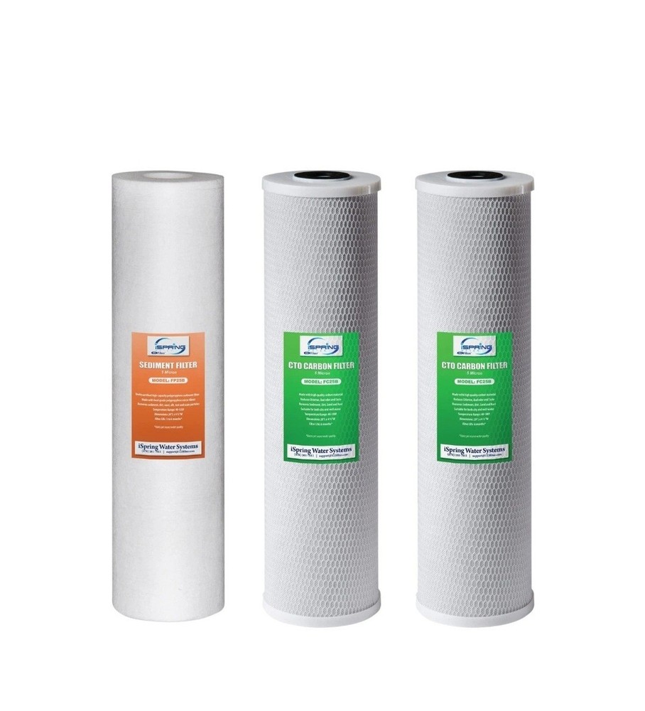 iSpring F3WGB32B 4.5” x 20” 3-Stage Whole House Water Filter Replace