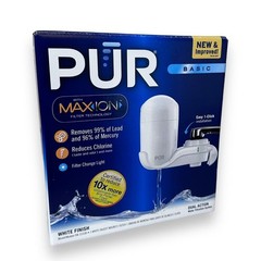 PUR Basic Water Filter Faucet Mount Easy 1 Click Install FM 3333B With Maxion