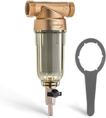 Reusable Spin Down Sediment Water Filter for Well Water, 200-Micron Prefilter, L