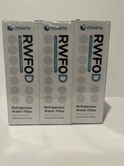 RWFOD – 3 pack – Refrigerator Water Filter – Novete Brand – Samsung DA97-17376B