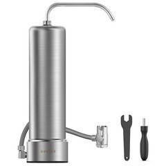 Oemiry Countertop Water Filter System, NSF/ANSI 42 Certified, Stainless Steel