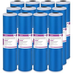 1-12PACK 20″x4.5″ 5 Micron Big Blue GAC Granular Carbon Water Filter Replacement