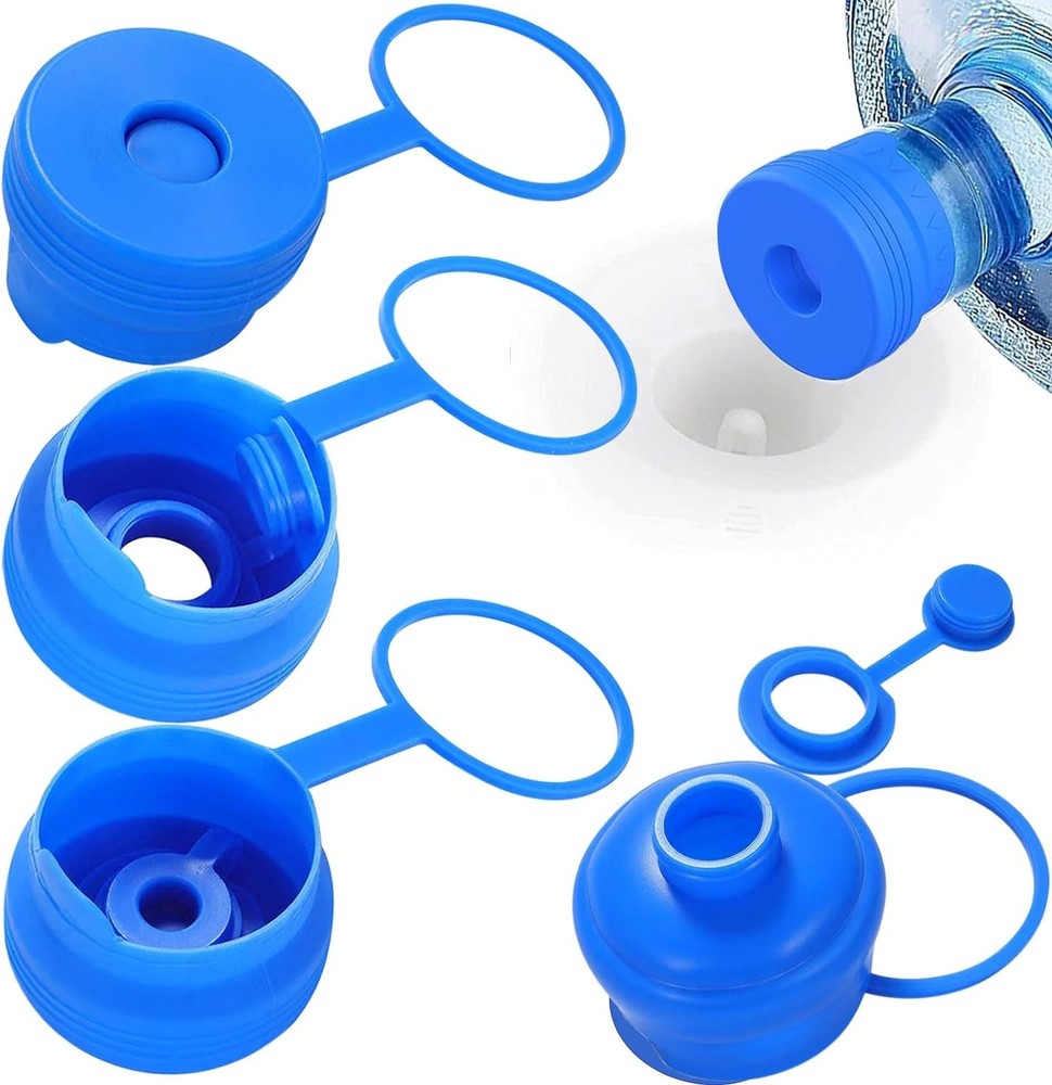 3 and 5 Gallon Water Jug Cap Reusable，Food Grade Silicone Replacement Blue