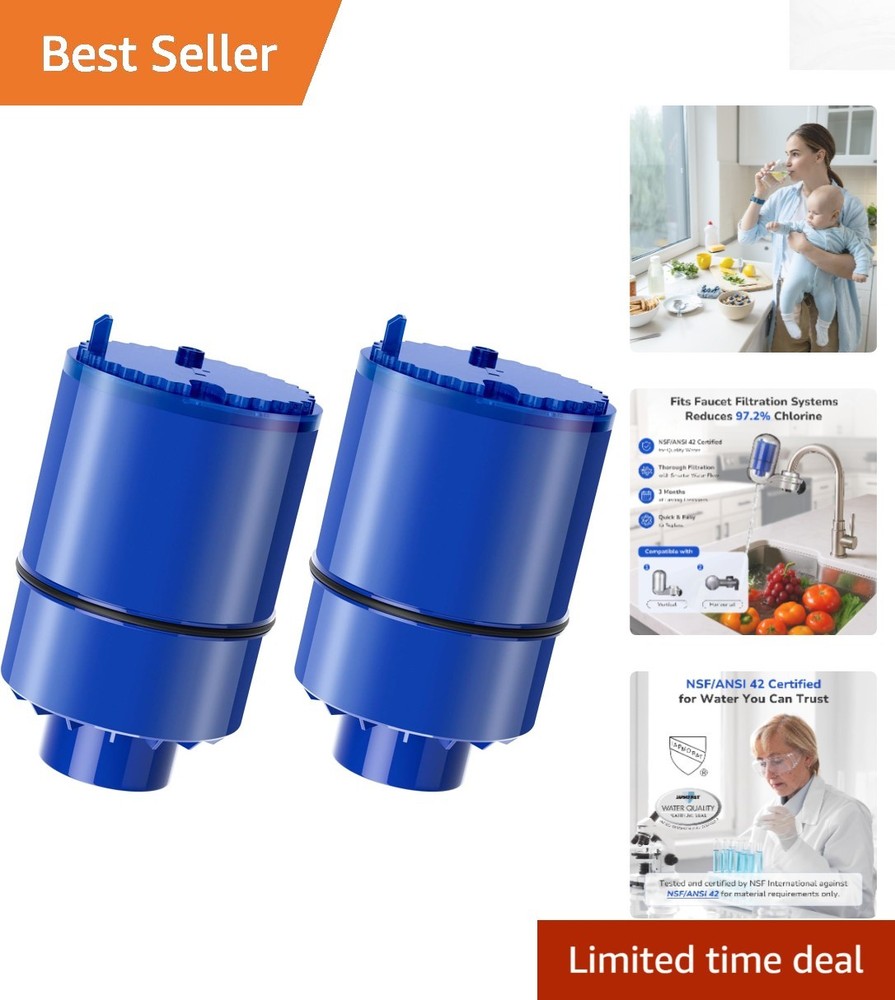 Easy-Install 2-Pack Activated Carbon PUR Water Filter for Clean Drinking Water
