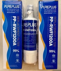 (Lot of 3) PurePlus Refrigerator Water Filter PP-RWF1200A Brand New