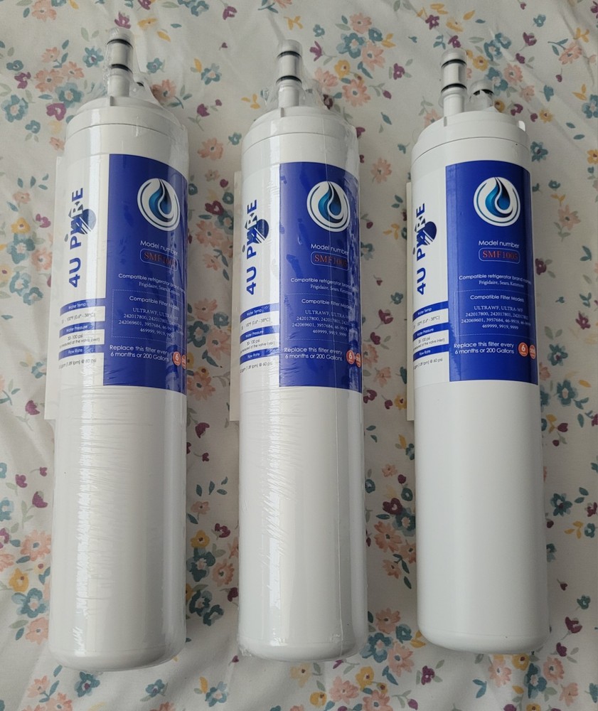 3 Pack SMF1005 4U Pure Replacement Frigidaire ULTRAWF Refrigerator Water Filter