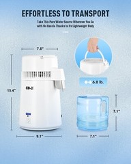 Efficient 750W Water Distilling Machine – 1.1 Gallon Capacity for Home Use