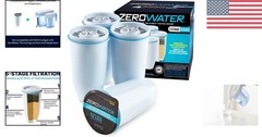 BPA-Free 4-Pack Water Filters with 5-Stage Filtration for Pure Tasting Water