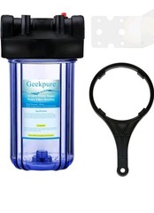 Geekpure 10 Inch Whole House Water Filter Housing 1″NPT Fit 4.5″ x 10″ BB Filter