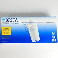 Brita Water Pitcher Replacement Filters 5-Pack Reduces Mercury Copper Cadmium Z