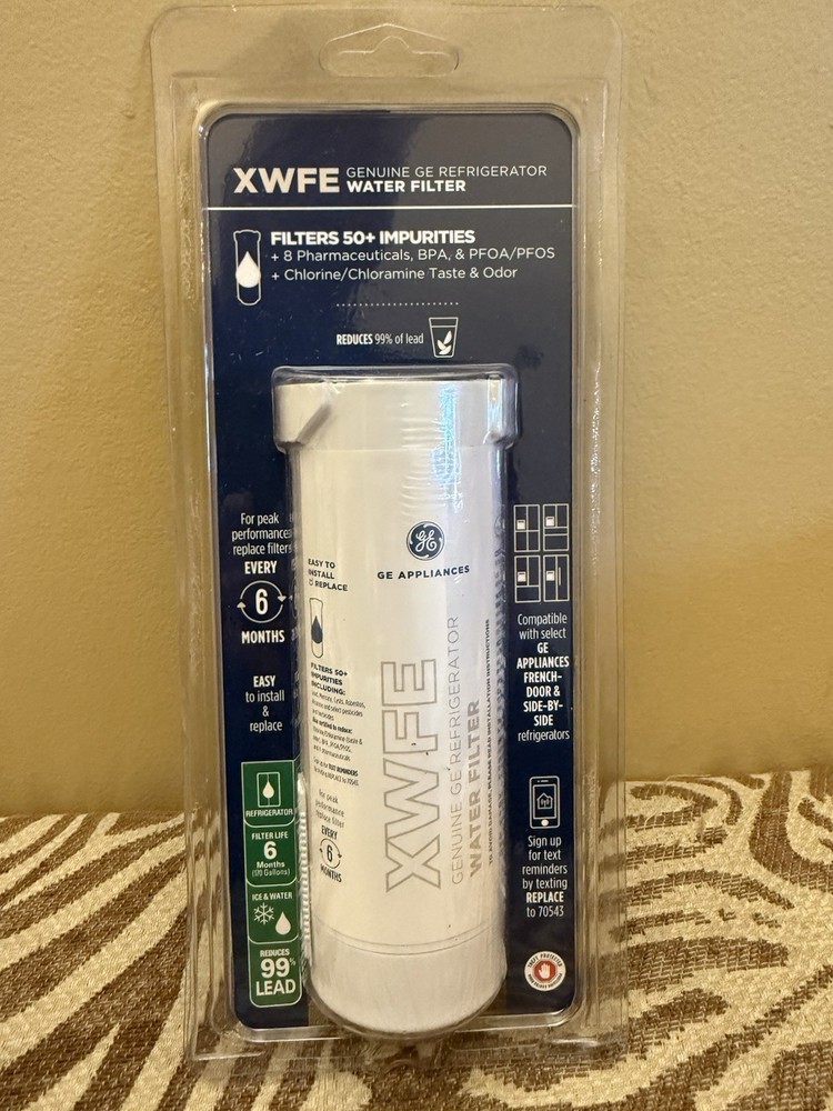 One Sealed Genuine XWFE Replacement Water Filter for Compatible GE Refrigerators