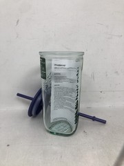 Starbucks Recycled Glass Tumbler w/ Purple Lid & Straw