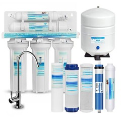 Geekpure 5 Stage Reverse Osmosis Water Filter System wtih 5 extra Filters-75 GPD