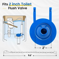 Toilet Flapper Replacement Kit 2 Inch 2 Stainless Chains for American Standard