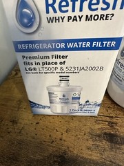 Refresh Refrigerator Water Filter LG LT500P & 5231JA2002B-NEW IN BOX w/inserts