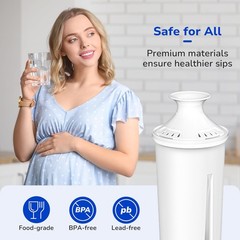 Fil-Fresh 4-Pack NSF Water Filter for Brita® Classic OB03, 35557, Mavea® 107007