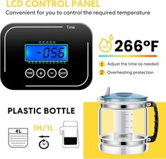 VIVOHOME Water Distiller Countertop 1.1 Gallon/4L 304 Stainless Steel Distilled