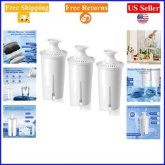 3-Pack NSF Certified Water Filter Replacement for Brita & Mavea Pitchers