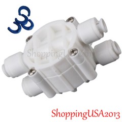 6 Pc Auto Shut Off Valve 1/4-1/4″ Quick Connect Push In Under-sink Water Filter