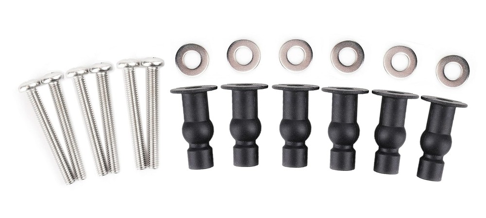 6 Pack Toilet Seat Hinges Screws Top Mount Nuts Screws Toilet Seat Fixings Ex…