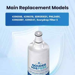 GOLDEN ICEPURE RWF0500A Refrigerator Water Filter Replacement for 4396508, 3PACK