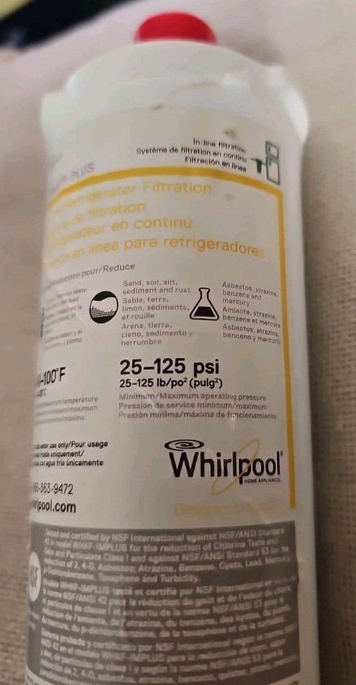 Genuine Whirlpool UltraEase PLUS WHKF-R-PLUS Filtration System Filter NIB