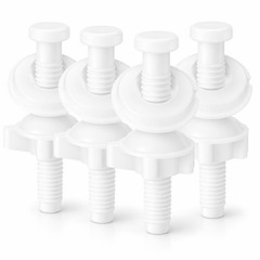LRVAE 4 Sets Toilet Seat Screws, Including Plastic Bolts, Nuts and Washers, D…