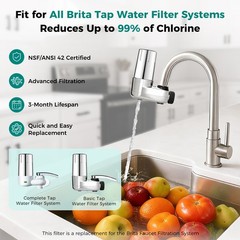 FR-200 Faucet Filter Replacement 2-PCS Brita FF-100 Tap Water System 4-Month US