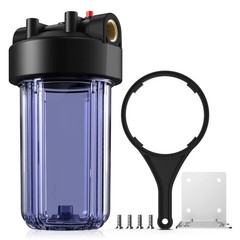 Whole House Water Filter System, 10″ x 4.5″, Sediment Filter, Clear Housing, 1″