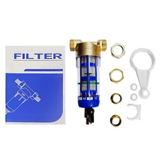 Reusable Spin Down Whole House Sediment Water Filter System 40 Micron 3/4″ FNPT