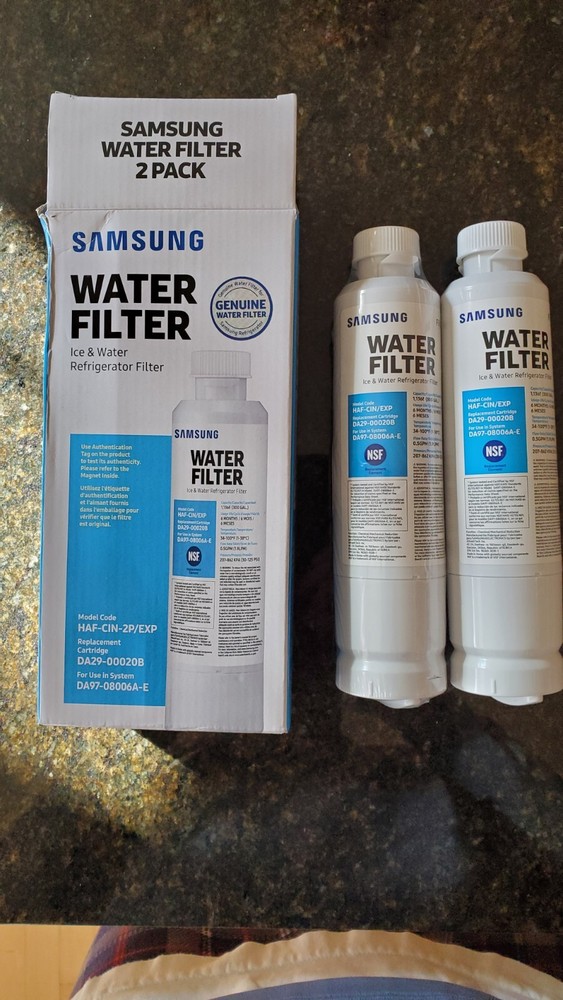 2-Pack Samsung Genuine Ice & Water Refrigerator Filter HAF-CIN-2P/EXP