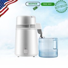 Water Distiller 1.1 Gal 750W Pure Water Distilling Machine BPA Free White