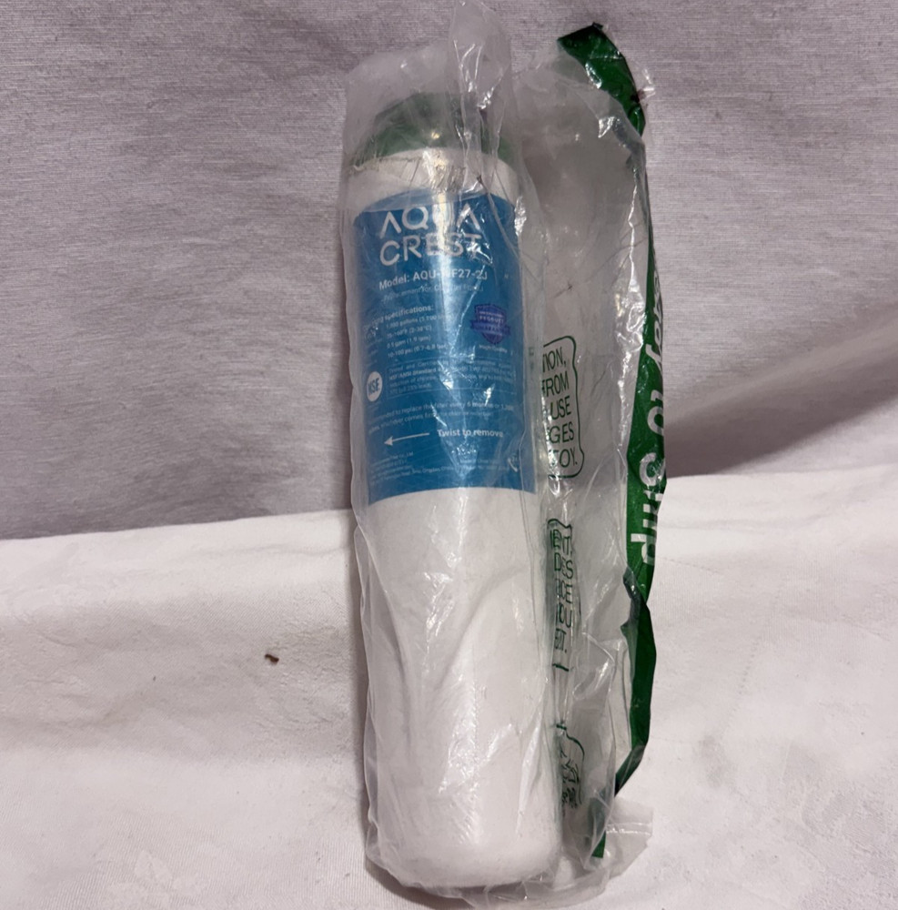 (1) Aqua Crest AQU-WF27-2J replacement for FQK2J Water Filter New Sealed