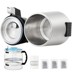 Uimoso 4L Water Distiller with Timing and Dual-Temperature Control, Silver
