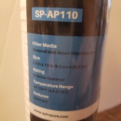SpiroPure SP-AP110 10×2.5 5 Micron Grooved Melt Blown Water Filter Cartridge NEW