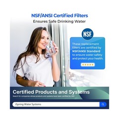 iSpring F19K75 NSF Certified 2-Year Replacement Filter Set for 6-Stage Revers…