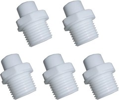Malida 1/2″ Thread Male to 1/4″ Push Fit Tube Quick Connect 1/4 inch, White