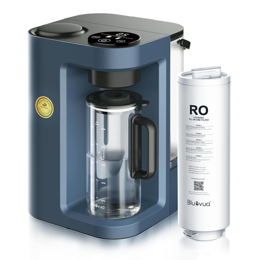 Bluevua RO100ROPOT-Lite Countertop Reverse Osmosis 6 Stage Remineralize