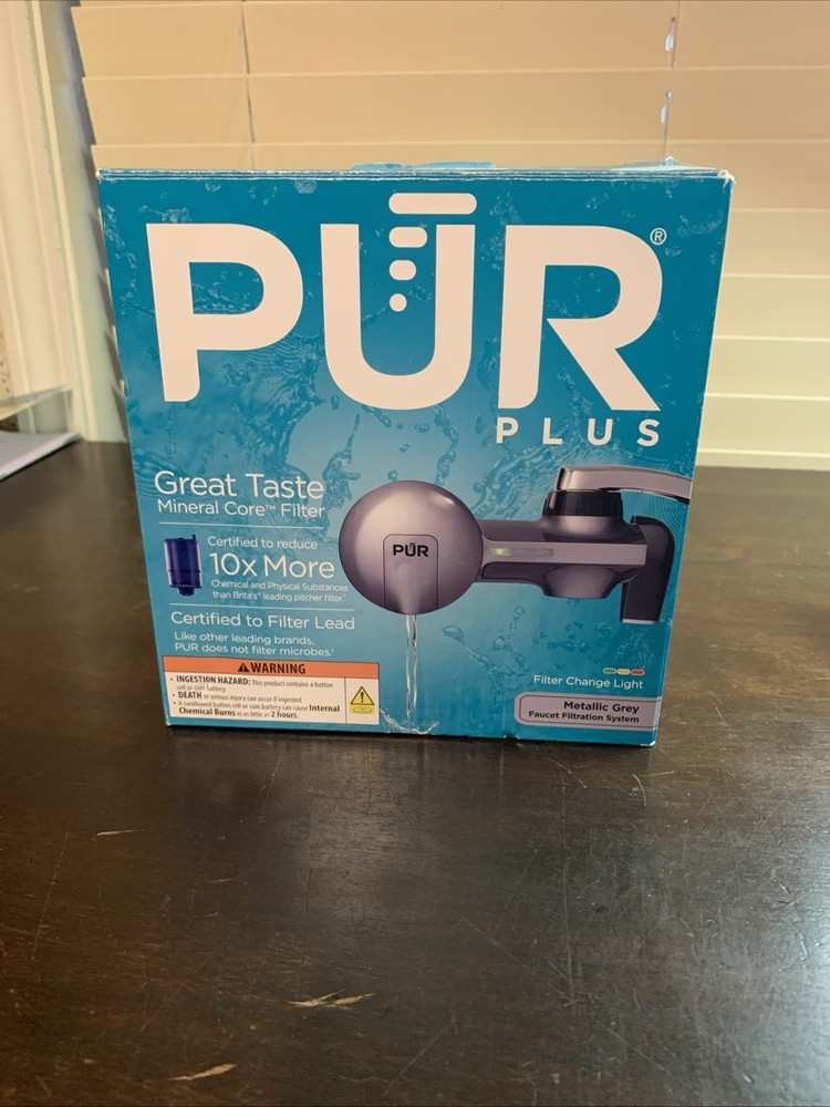 PUR PLUS Faucet Filtration System – Metallic Gray (PFM350V)
