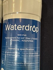Waterdrop WD-F46 Replacement Refrigerator Water Filter New/Sealed