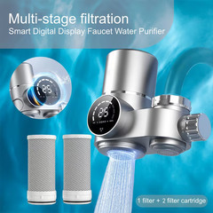Faucet Water Filter Purifier 2 Filters High Flow Lead Chlorine Reduction Kitchen