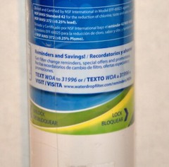 Waterdrop Refrigerator Replacement Water Filter – Model WD-4396508 – New/Sealed