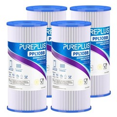 5 Micron 10″ x 4.5″ Whole House Pleated Sediment Filter for Well Water, 4PACK