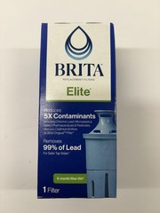 Brita Elite Replacement Water Filter 1 Pack 6-Month Life Reduces Lead Chlorine