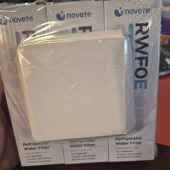 Novete RWFOE Refrigerator Water Filter Replacement 3 Cartridge With Filter
