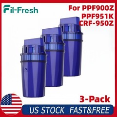 Fil-Fresh 3-Pack Water Filter Replacement PPF900Z NSF Certified Pitcher Filter