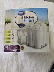 4 Pack Great Value Replacement Water Pitcher Filters Universal Ion Resin New USA