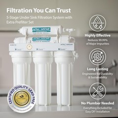 Ultra Safe Drinking Water Filter System with 99.99 Percent Impurity Removal