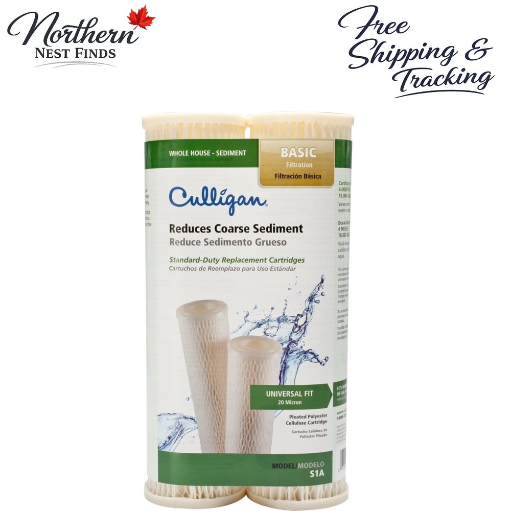 Efficient 20 Micron Sediment Filtration System: 2-Pack Replacement Cartridges