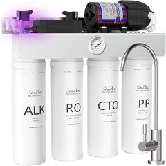 T1-400ALK NSF Certified Tankless UV RO Water Filter System, 400 GPD